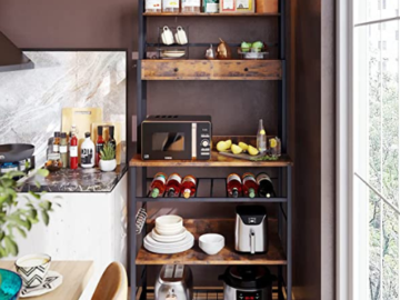 6 Tier Kitchen Storage Shelf with Drawers, Wine Rack and 6 S-Hooks $88.39 After Coupon (Reg. $170) + Free Shipping