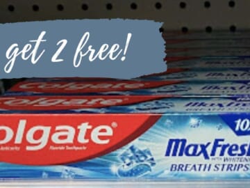 2 Tubes of Colgate MaxFresh Toothpaste FREE at Walgreens!