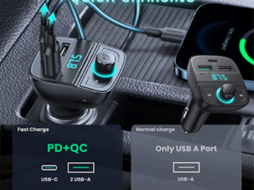 TWO Ugreen Car Bluetooth Adapter $17.59 EACH After Coupon (Reg. $22) + Free Shipping + Buy 2, Save 5%