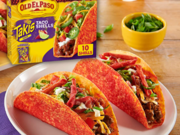 FOUR Boxes of 10-Count Old El Paso Stand ‘N Stuff Takis Fuego Taco Shells as low as $2.59 EACH Box Shipped Free (Reg. $4) – 26¢/Shell + Buy 4, Save 5%