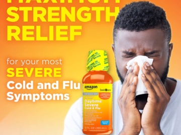 Amazon Basic Care Severe Daytime Cold & Flu Relief Liquid Medicine, 12 Oz as low as $3.45 Shipped Free (Reg. $5.19) – 2K+ FAB Ratings!