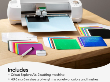 Cricut Explore Air 2 Daybreak Machine with Accessories Bundle $169 Shipped Free (Reg. $313) – Includes Vinyl, Transfer Tape, Tools, & Digital Content