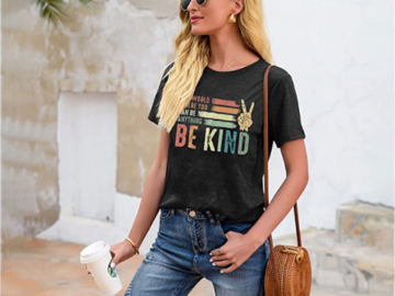 Women’s Be Kind Graphic T-Shirt from $8.99 After Code (Reg. $17+) – Various Colors & Sizes