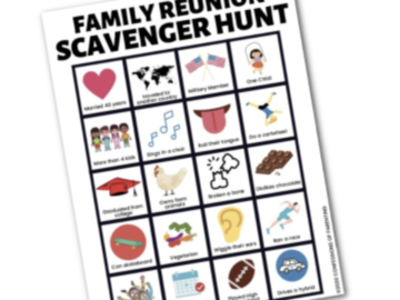 Free Printable Family Reunion Scavenger Hunt
