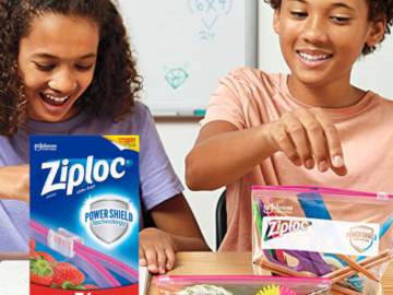 76 Count Ziploc Quart Food Storage Slider Bags as low as $9.34 Shipped Free (Reg. $13.39) – 12¢/Bag – Power Shield Technology