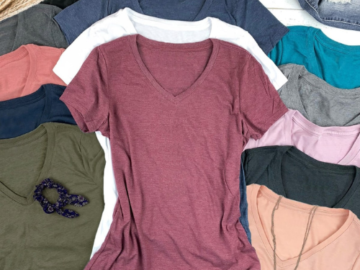 Soft Women’s V-Neck Tee $13.99 Shipped Free (Reg. $22) – FAB Ratings! – 23 Colors – XS to 2XL
