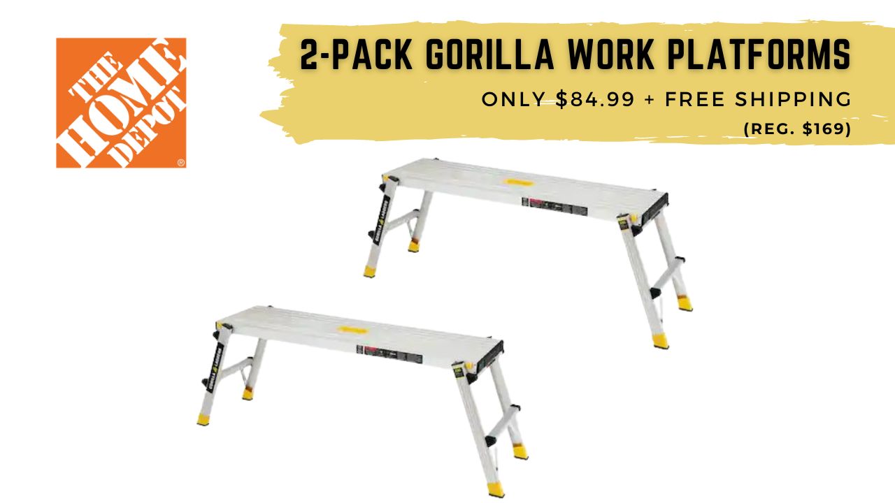 Gorilla 2-Pack Work Platforms $85 (reg. $169)!