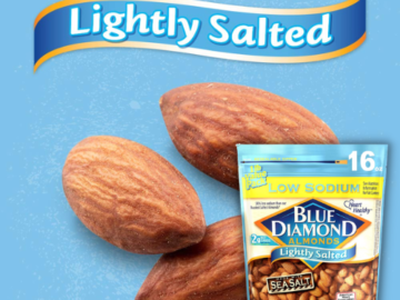 FOUR Bags of Blue Diamond Low Sodium Lightly Salted Almonds, 16 Oz $6.38 EACH Bag Shipped Free (Reg. $8) + Buy 4, Save 5%