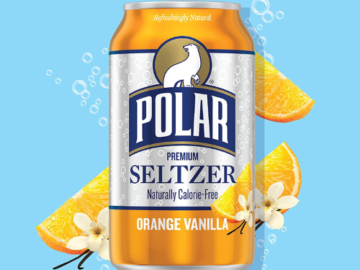 24-Pack Polar Seltzer Orange Vanilla Carbonated Water $9.18 (Reg. $13) – 38¢/ 12 Fl Oz Can