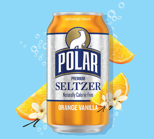 24-Pack Polar Seltzer Orange Vanilla Carbonated Water $9.18 (Reg. $13) – 38¢/ 12 Fl Oz Can