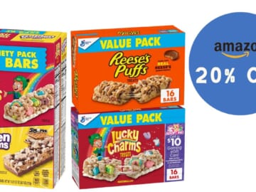20% Off General Mills Cereal Treat Bars at Amazon