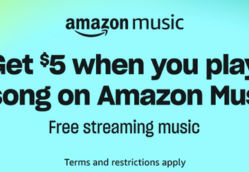 Get $5 when you Stream Amazon Music!
