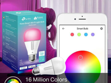 Kasa Smart 1000-Lumens Dimmable Color Changing Light Bulb $12.49 (Reg. $23) – Works with Alexa and Google Home