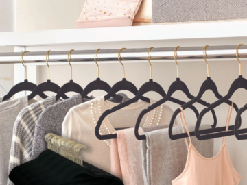 50-Count Better Homes & Gardens Non-Slip Velvet Clothing Hangers $19.96 (Reg. $30) – 40¢/Hanger + Various Colors