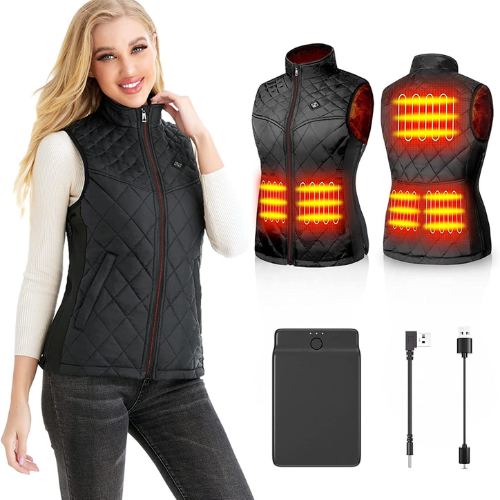 Don’t let the cold get you down. Enjoy the warmth and comfort of this Heated Vest for Women with Battery Pack Electric Rechargeable Heated Coat for just $49.99 After Code + Coupon (Reg. $99.99) + Free Shipping