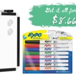 Dry Erase Board & 8-Pack Expo Markers Only $8.66