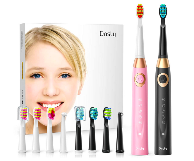 Kid’s Rechargeable  Electric Toothbrush (2 Pack) with 10 Brush Heads only $22.19 shipped!