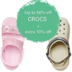 Crocs Up to 50% Off + Extra 10% Off