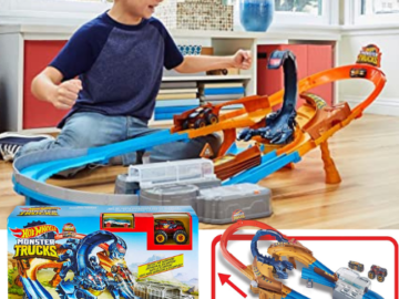Hot Wheels Monster Trucks Scorpion Raceway Boosted Set $31.93 Shipped Free (Reg. $53.99) – with Monster Truck and Hot Wheels car and Giant Scorpion Nemesis