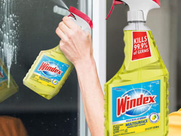 FOUR Windex Multi-Surface Cleaner and Disinfectant Spray Bottles as low as $3.38 Each Citrus Fresh Scent 23oz Bottle (Reg. $4.77) + Free Shipping + Buy 4, save 5%