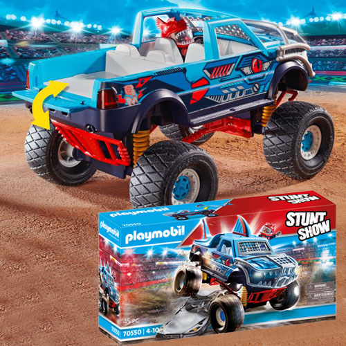 PLAYMOBIL 45-Piece Stunt Show Shark Monster Truck $15 (Reg. $31.92)