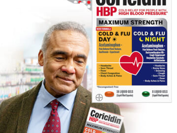 FOUR 24-Count Coricidin HBP Decongestant-Free Cold Symptom Relief as low as $4.27 Each Box After Coupon (Reg. $10) – $0.18/Gel + Free Shipping + Buy 4, save 5%