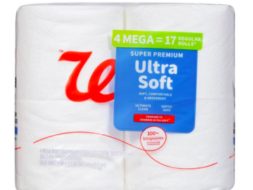 Walgreens Toilet Paper Mega Rolls (4-pack) only $1.79!