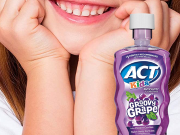 FOUR Bottles of ACT Kids Anticavity Groovy Grape Fluoride Rinse, 16.9 Fl Oz as low as $3.75 EACH Bottle Shipped Free (Reg. $5) + Buy 4, Save 5%