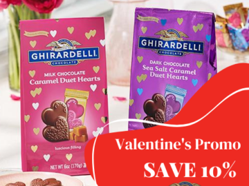 Save 10% on Valentine’s Day Chocolates from Ghirardelli After Code
