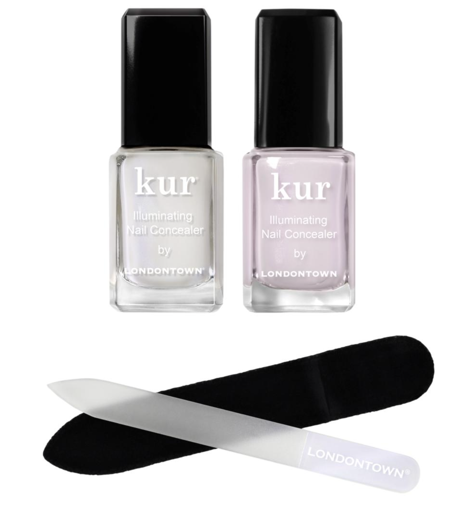 *HOT* Londontown 3-Piece Illuminating Nail Concealer Duo + Glass Nail File for just $10 shipped! ($50 value)