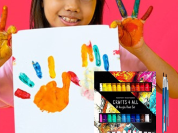 6-Pack 24-Ct Crafts 4 All Acrylic Paint Sets w/ Brushes $25 (Reg. $149.94) – 17¢/12ml Tube