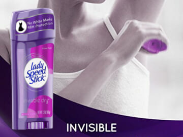 4-Pack Lady Speed Stick Invisible Dry Antiperspirant Deodorant (Shower Fresh) as low as $6.44 Shipped Free (Reg. $12.06) – $1.61/ 2.3-Oz Stick, 48 hour odor and wetness protection