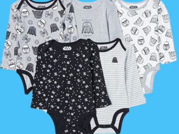 5-Pack Amazon Essentials Baby Boys’ Long Sleeved Bodysuits from $11.93 (Reg. $29.90) – $2.39 each + Disney, Marvel, & More