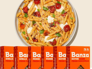 6-Pack Banza Chickpea Pasta, Variety Pack as low as $14.59 Shipped Free (Reg. $25) – $2.43/ 8-Oz Box, 4.3K+ FAB Ratings! High protein, lower carb, gluten free alternative