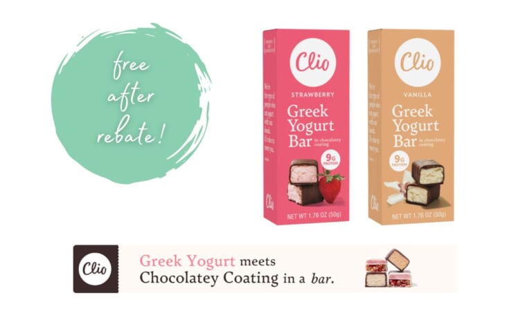 FREE Clio Greek Yogurt Bars After Rebate