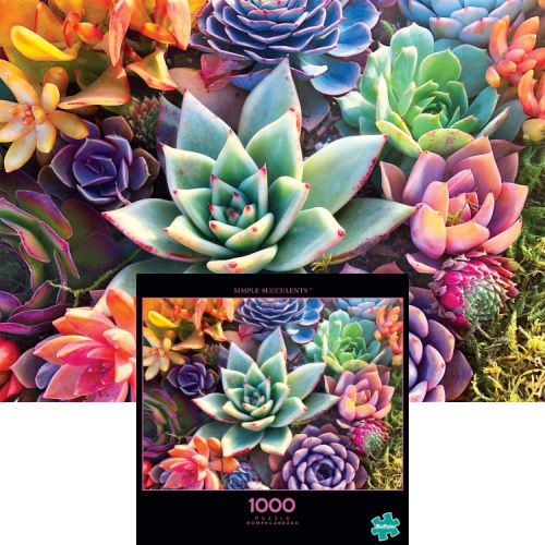 Buffalo Games Simple Succulent 1000 Piece Jigsaw Puzzle $7.49 (Reg. $15) – 1.8K+ FAB Ratings!