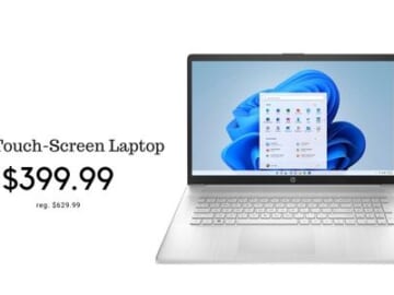 HP Intel i5 Touchscreen Laptop for $399.99 (reg. $629.99)