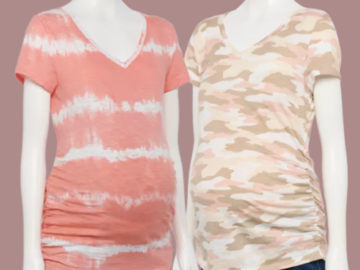 Maternity Sonoma Goods For Life Essential V-Neck Tee $3.15 (Reg. $18) – Various Colors