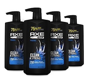 AXE Wash & Care Phoenix 2-in-1 Shampoo & Conditioner, 28 oz, 4 Pack - $7.18