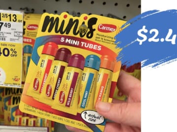 5-Count Carmex Minis Lip Balms for $2.40 at Walgreens