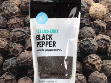 Happy Belly Tellicherry Whole Black Peppercorns, 16 Oz as low as $6.31 Shipped Free (Reg. $8.09)