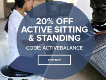 Shop Gaiam for yoga, fitness, meditation, and wellness and more: 20% Off Active Sitting and Standing with Code!