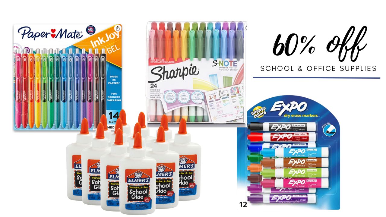 School & Office Supplies up to 60% off | Expo, Sharpie, Elmer’s & More