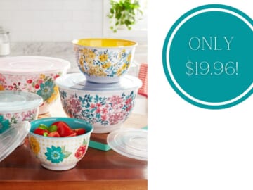 The Pioneer Woman 10-Piece Mixing Bowl Set $19.96 at Walmart