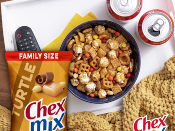 Chex Mix Indulgent Turtle Snack Bag, 14 Oz as low as $2.97 After Coupon (Reg. $11) + Free Shipping