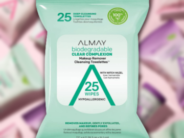 25-Count Almay Makeup Remover Clear Complexion Cleansing Towelettes as low as $2.67 After Coupon (Reg. $6) + Free Shipping – 11¢/Wipe