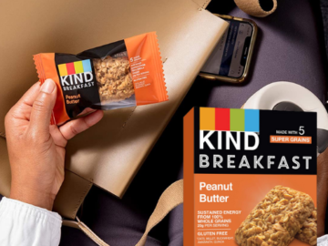 32-Count KIND Peanut Butter Breakfast Bars as low as $9.98 After Coupon (Reg. $34) + Free Shipping – 31¢/ 1.8 Oz Bar – Gluten Free & Kosher