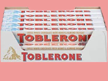 20-Ct Toblerone Swiss White Chocolate Bars with Honey & Almond Nougat $26.32 Shipped Free (Reg. $35.52) – $1.32/3.52-Oz