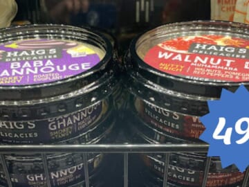 Haig’s Delicacies Walnut Hummus & Baba Ghannouge for 49¢ (reg. $4.99)