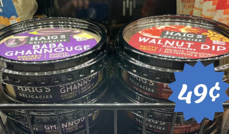 Haig’s Delicacies Walnut Hummus & Baba Ghannouge for 49¢ (reg. $4.99)